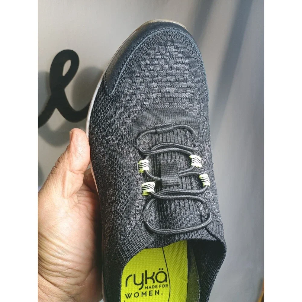 Ryka Women’s  Echo Sky Slip On Sneaker  Athletic Black/Iron Size 7.5M